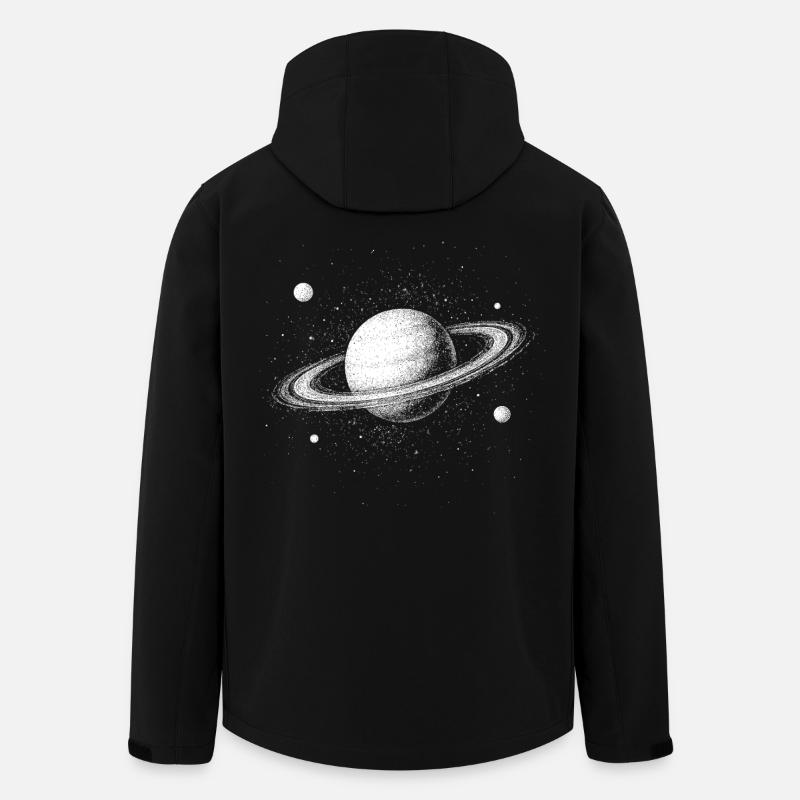 Cosmic Saturn Magic - Men’s Recycled Softshell Jacket by Stanley/Stella - black