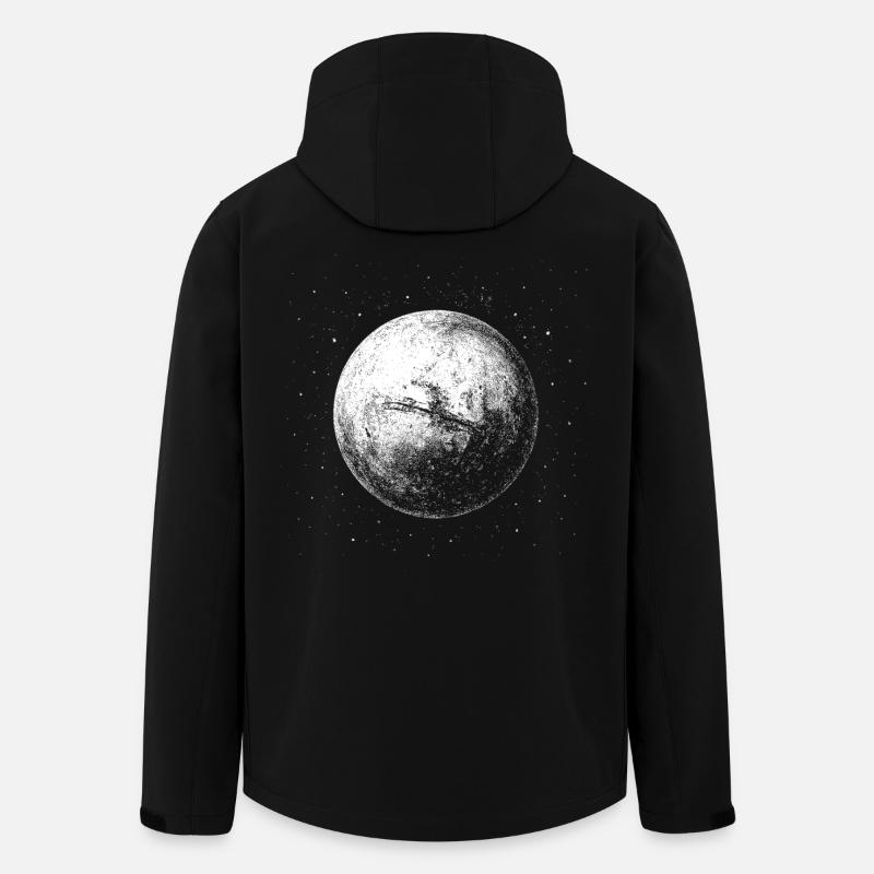 Aimant martien - Veste softshell homme en polyester recyclé Stanley/Stella - noir