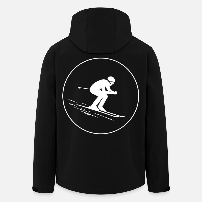 Piste im Blut - Recycelte Männer Softshell-Jacke von Stanley/Stella - Schwarz