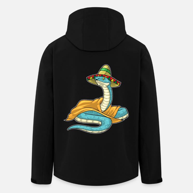 Serpent Chapeau Mexicain - Veste softshell homme en polyester recyclé Stanley/Stella - noir