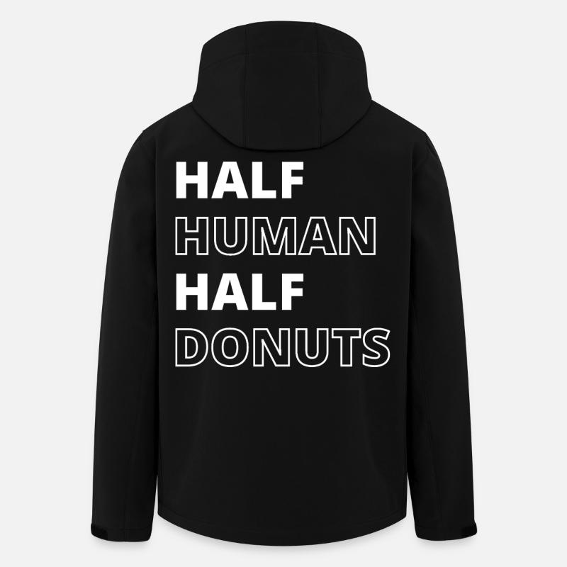 Lustiges Essen Donuts Zitat - Recycelte Männer Softshell-Jacke von Stanley/Stella - Schwarz