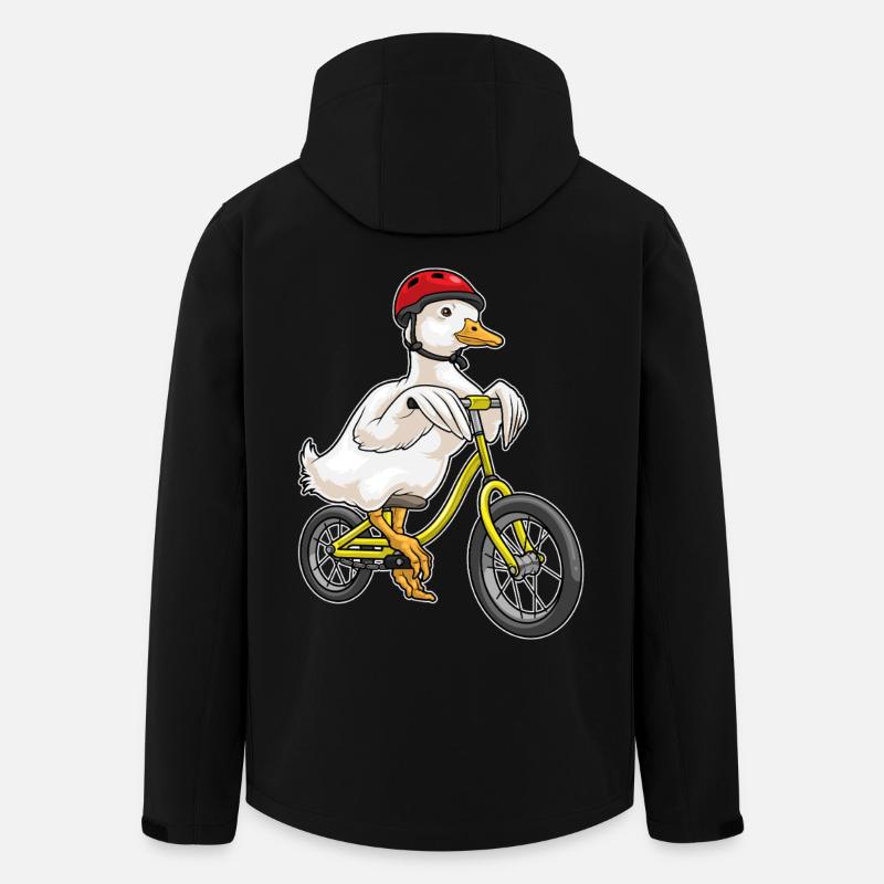 Vélo canard - Veste softshell homme en polyester recyclé Stanley/Stella - noir
