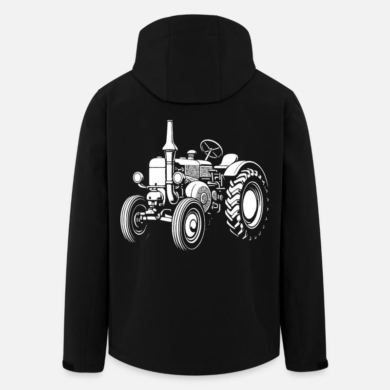 Héros nostalgique des champs - Veste softshell homme en polyester recyclé Stanley/Stella - noir