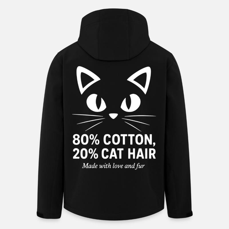 Katzenhaar inklusive - Recycelte Männer Softshell-Jacke von Stanley/Stella - Schwarz