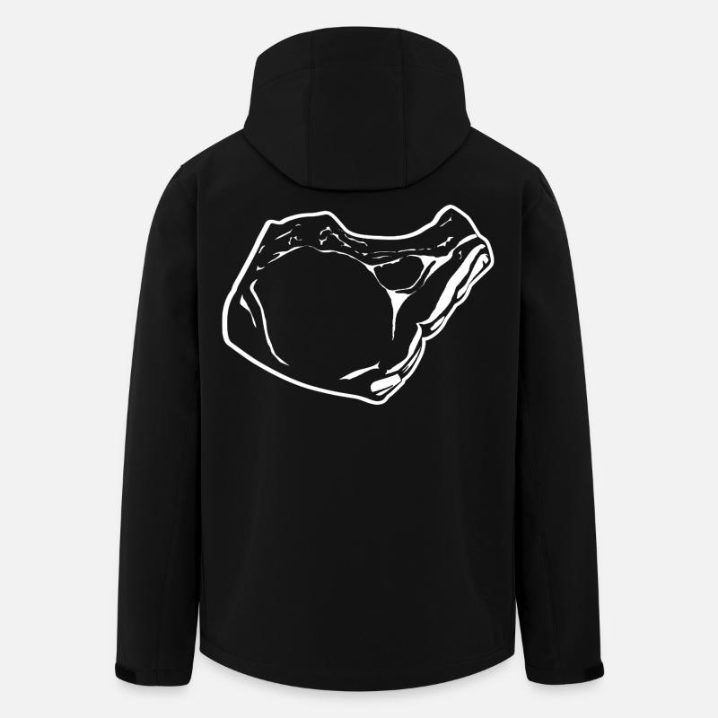 Steak Skizze - Recycelte Männer Softshell-Jacke von Stanley/Stella - Schwarz