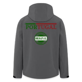 Fierté portugaise, j’adore le Portugal - Veste softshell homme en polyester recyclé Stanley/Stella - noir - Dos - AI Model Male 185 light (185cm)