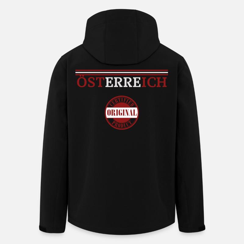 Austrian pride, flag of Austria - Men’s Recycled Softshell Jacket by Stanley/Stella - black