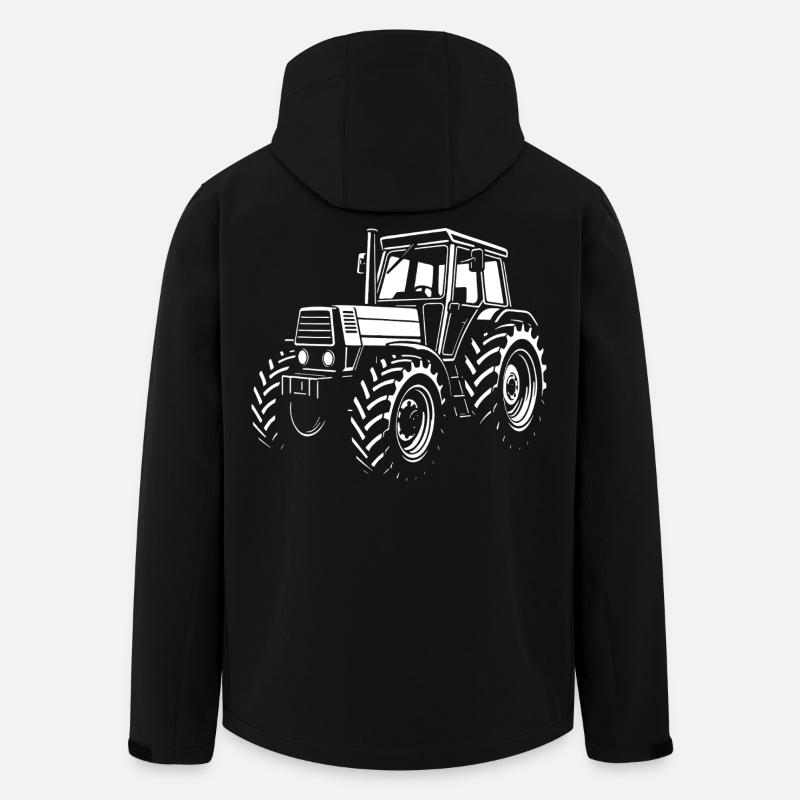 Ackerkraft in retro style - Men’s Recycled Softshell Jacket by Stanley/Stella - black