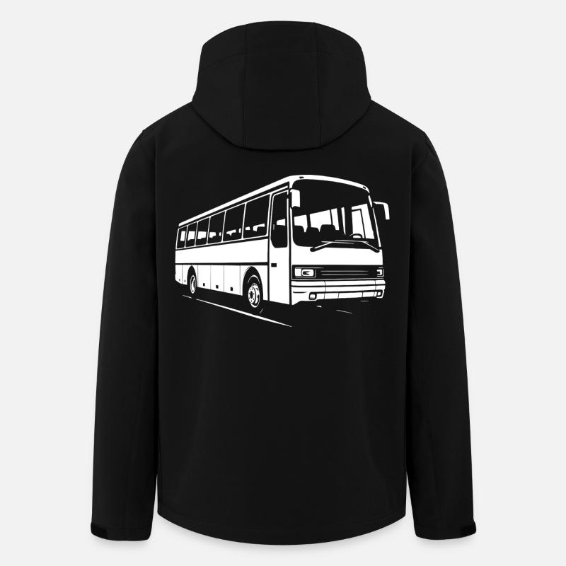 Oldschool-Fernreisebus - Recycelte Männer Softshell-Jacke von Stanley/Stella - Schwarz