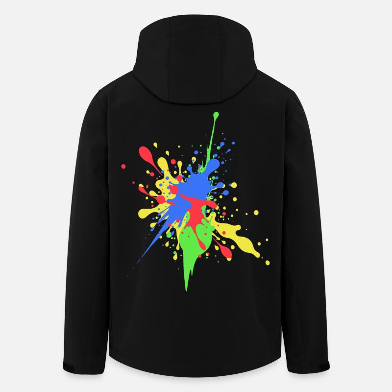 Bunte Farbe Design Abstrakte Kunst - Recycelte Männer Softshell-Jacke von Stanley/Stella - Schwarz