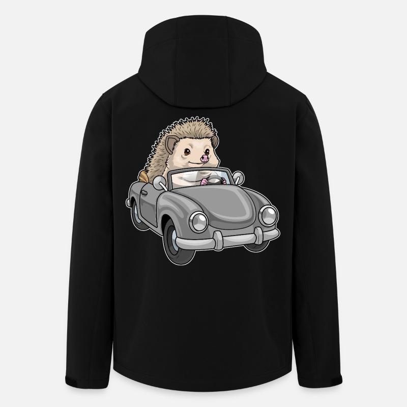 Voiture hérisson - Veste softshell homme en polyester recyclé Stanley/Stella - noir