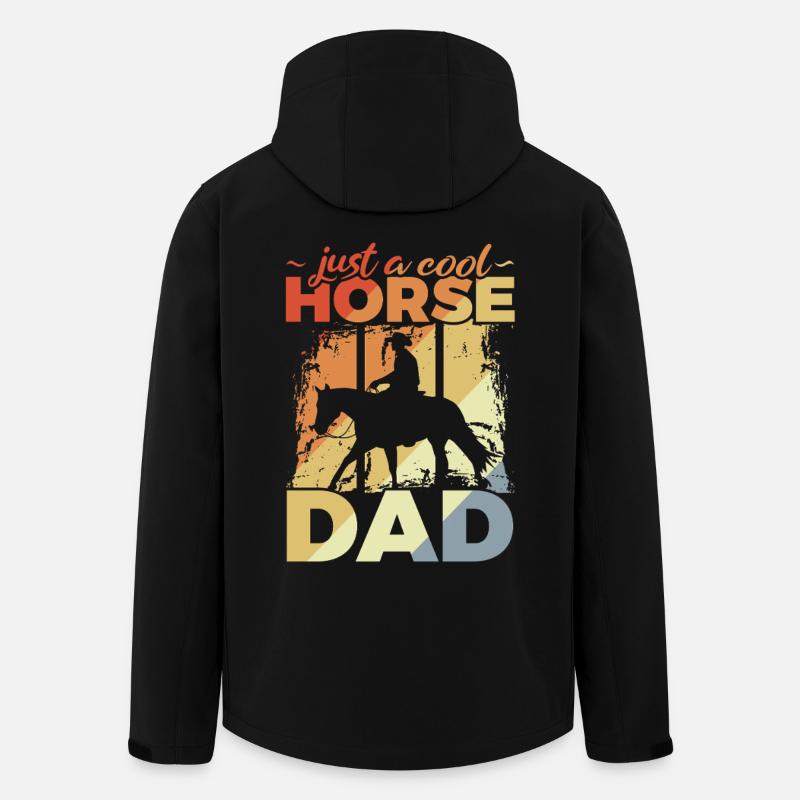 Cool Horse Dad - Recycelte Männer Softshell-Jacke von Stanley/Stella - Schwarz