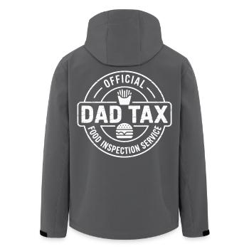 Official Dad Tax Funny Food Inspector Design - Men’s Recycled Softshell Jacket by Stanley/Stella - black - Back - AI Model Male 185 light (185cm)