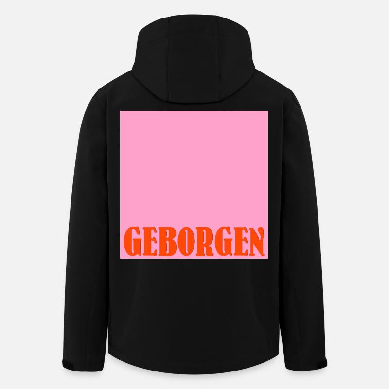 WOHLBEFINDEN GEBORGENHEIT - Recycelte Männer Softshell-Jacke von Stanley/Stella - Schwarz