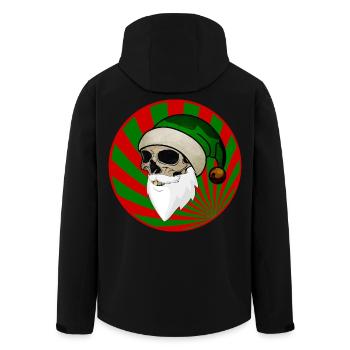 Skull Santa Claus Gnome red green - Men’s Recycled Softshell Jacket by Stanley/Stella - black - Back - AI Model Male 185 light (185cm)