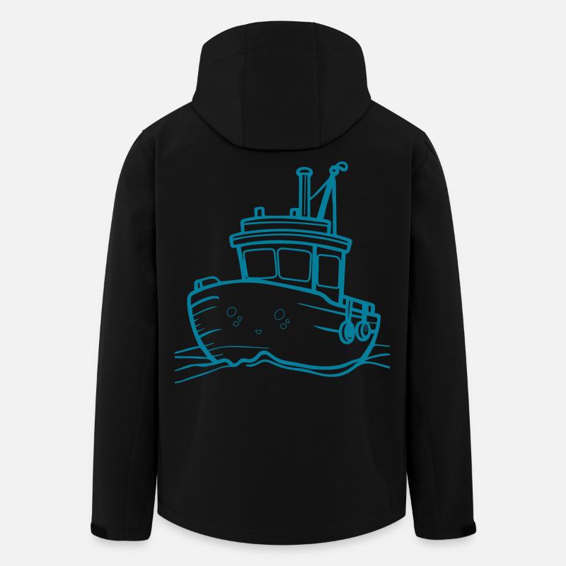 Kutterschiff Nordsee - Recycelte Männer Softshell-Jacke von Stanley/Stella - Schwarz