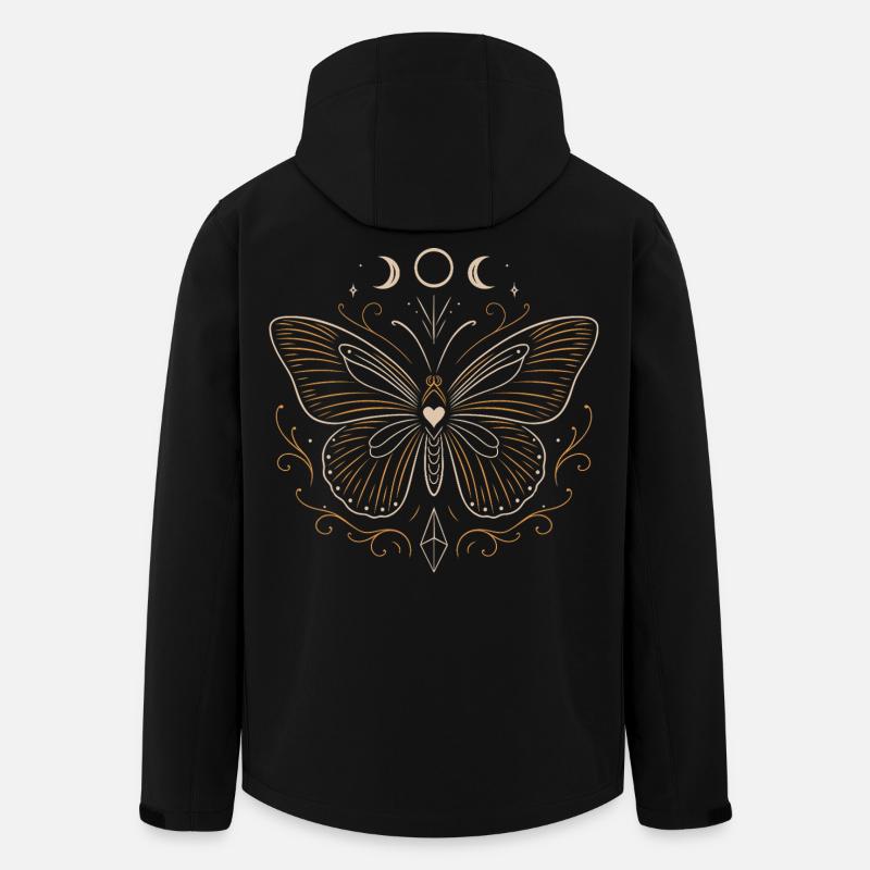 Mystic Butterfly - Midsummer Magic - Men’s Recycled Softshell Jacket by Stanley/Stella - black