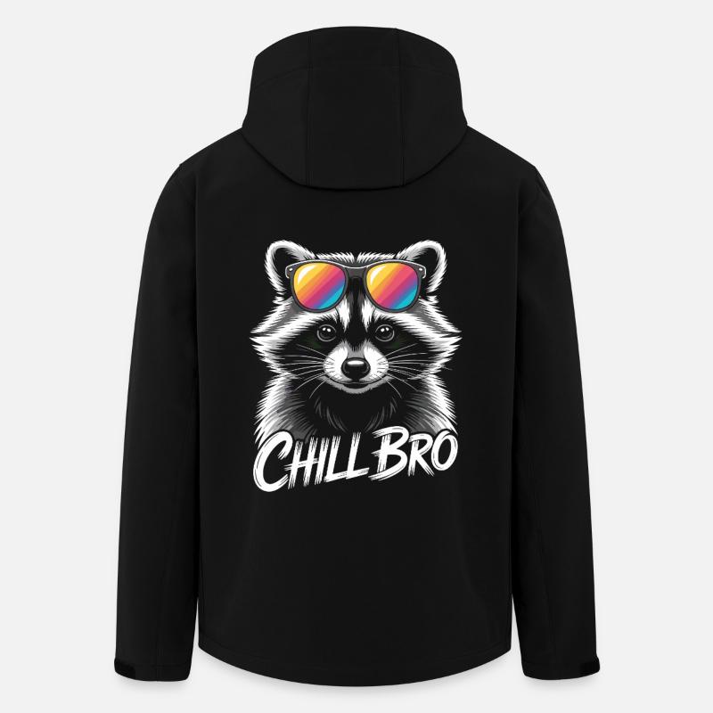Waschbär Chill Bro Shirt Racoon - Recycelte Männer Softshell-Jacke von Stanley/Stella - Schwarz
