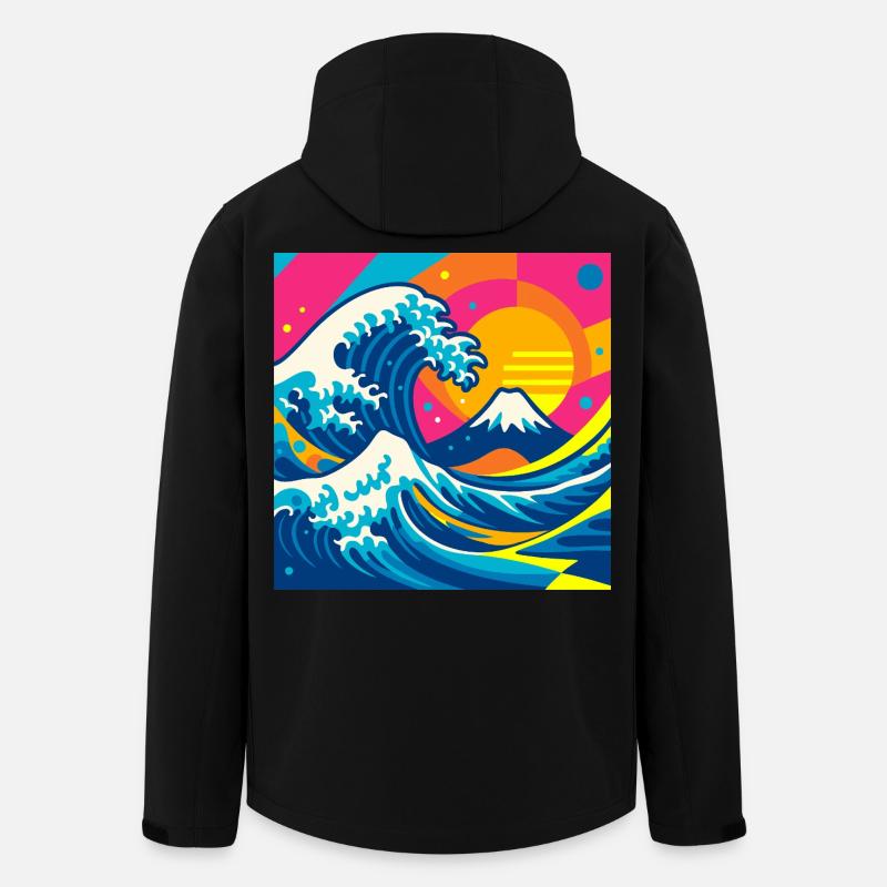 Die (fast) weise Welle - Recycelte Männer Softshell-Jacke von Stanley/Stella - Schwarz