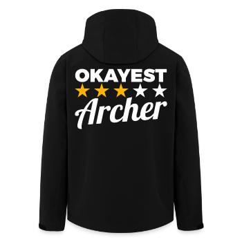 Archer moyen - Veste softshell homme en polyester recyclé Stanley/Stella - noir - Dos - AI Model Male 185 light (185cm)