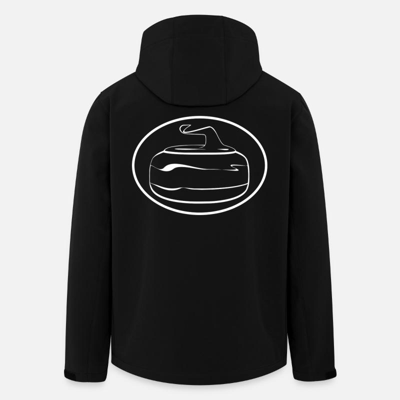 Curling is art - white - Men’s Recycled Softshell Jacket by Stanley/Stella - black