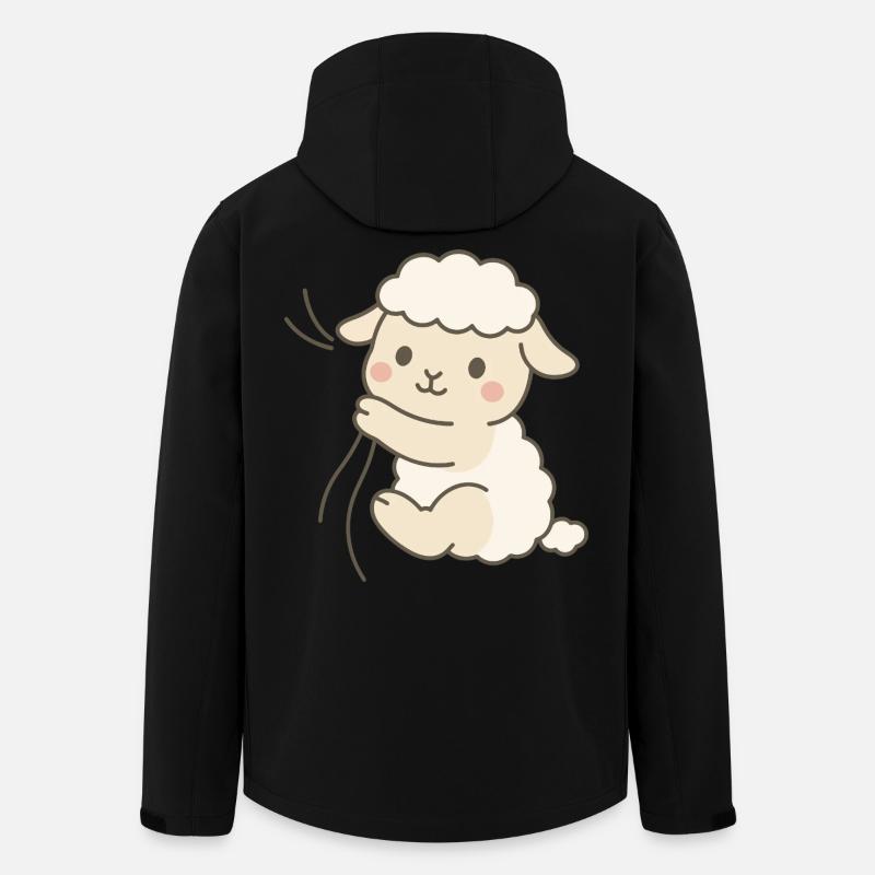 Cuddle Lamb Love - Recycelte Männer Softshell-Jacke von Stanley/Stella - Schwarz