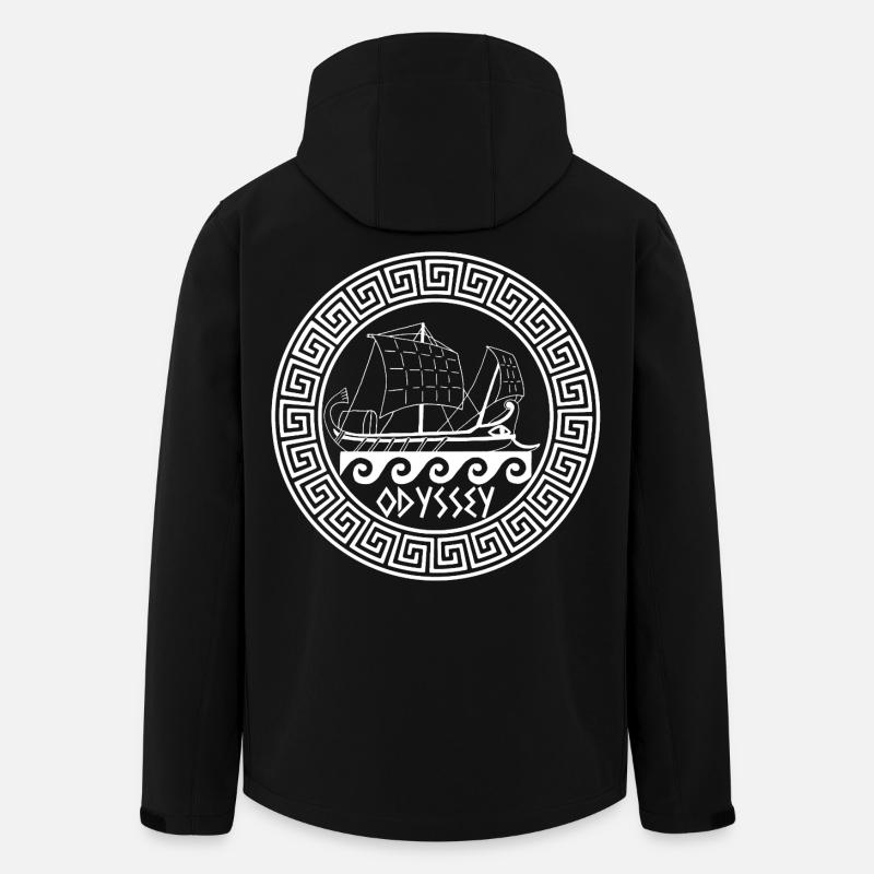 Odysseus Odyssey Symbol (weiß) - Recycelte Männer Softshell-Jacke von Stanley/Stella - Schwarz