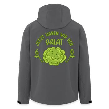 60. Geburtstag - Jetzt haben wir den Salat 60 - Recycelte Männer Softshell-Jacke von Stanley/Stella - Schwarz - Hinten - AI Model Male 185 light (185cm)