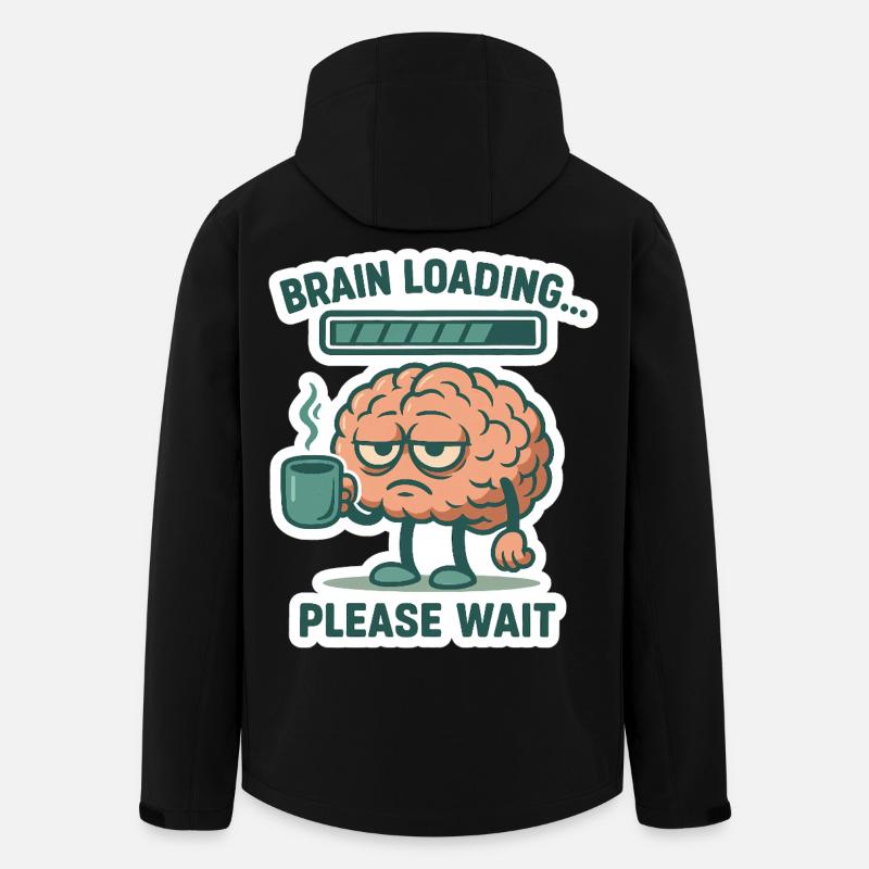 Brain Loading - Men’s Recycled Softshell Jacket by Stanley/Stella - black