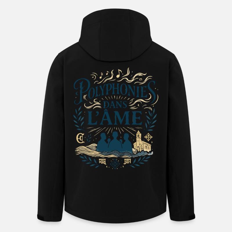 Polyphonies dans l'âme - Veste softshell homme en polyester recyclé Stanley/Stella - noir