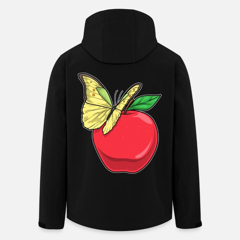 Papillon Pomme Fruit - Veste softshell homme en polyester recyclé Stanley/Stella - noir
