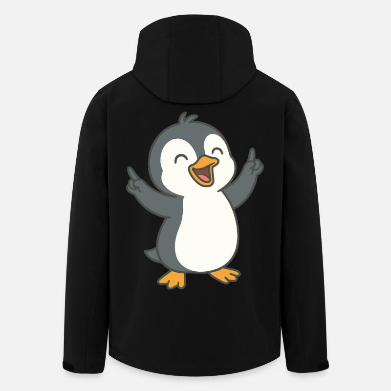 Pingouin dansant - Veste softshell homme en polyester recyclé Stanley/Stella - noir