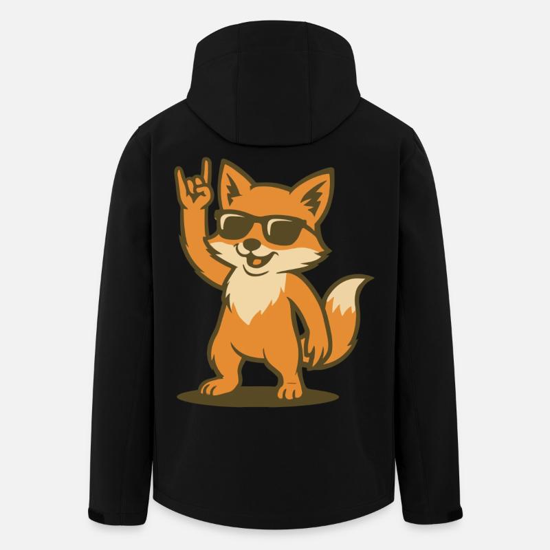 Fox on Fire - Men’s Recycled Softshell Jacket by Stanley/Stella - black