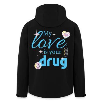 Mon amour est votre drogue - Veste softshell homme en polyester recyclé Stanley/Stella - noir - Dos - AI Model Male 185 light (185cm)