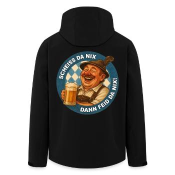 FUCK THERE NOTHING THEN FEIDE THERE NOTHING! - Men’s Recycled Softshell Jacket by Stanley/Stella - black - Back - AI Model Male 185 light (185cm)