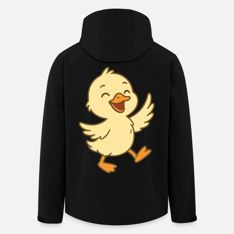 Happy Gänseküken - Recycelte Männer Softshell-Jacke von Stanley/Stella - Schwarz