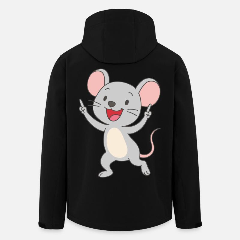Dancing fun mouse - Men’s Recycled Softshell Jacket by Stanley/Stella - black