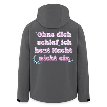 Ohne Dich - Y2K Textdesign - Recycelte Männer Softshell-Jacke von Stanley/Stella - Schwarz - Hinten - AI Model Male 185 light (185cm)