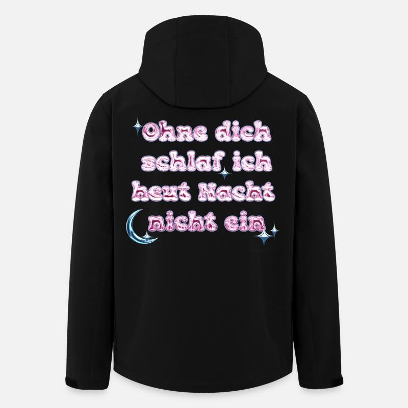 Without You - Y2K Text Design - Men’s Recycled Softshell Jacket by Stanley/Stella - black