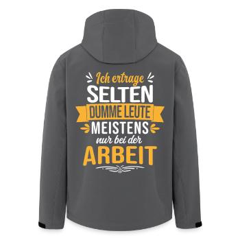 Dicton amusant pour les collègues au travail et au bureau - Veste softshell homme en polyester recyclé Stanley/Stella - noir - Dos - AI Model Male 185 light (185cm)