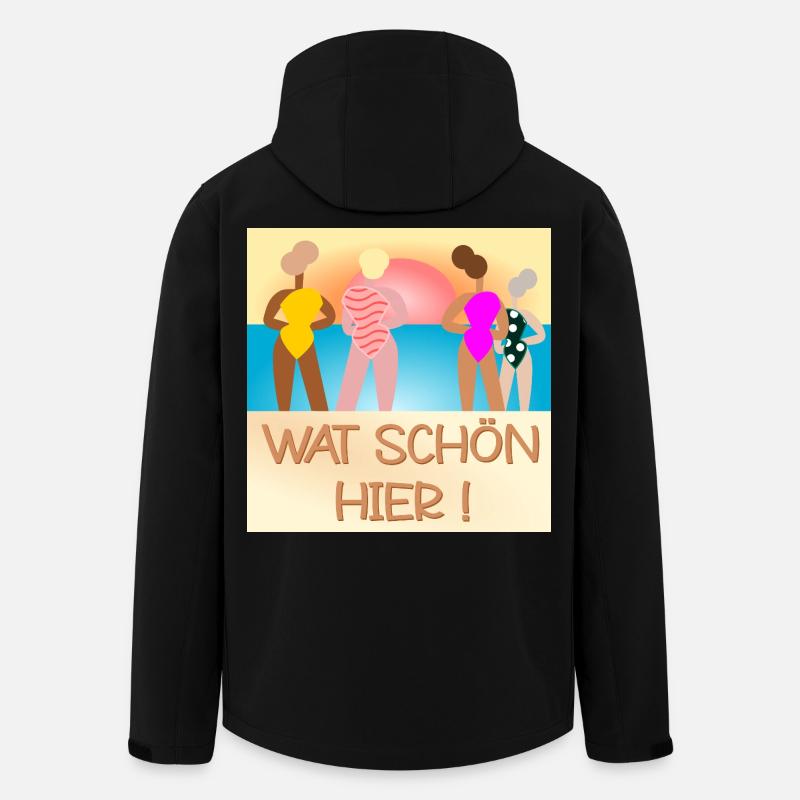 FRAUEN STRAND SONNENUNTERGANG - Recycelte Männer Softshell-Jacke von Stanley/Stella - Schwarz
