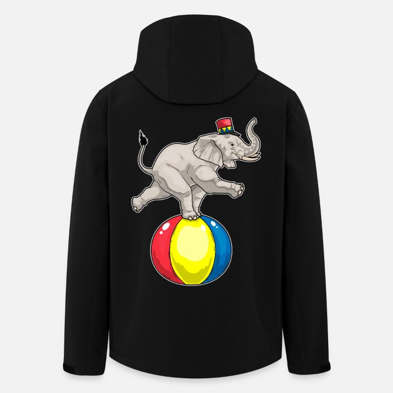Bal de cirque d’éléphants - Veste softshell homme en polyester recyclé Stanley/Stella - noir