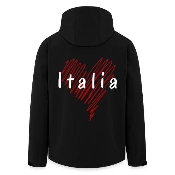 Ich liebe Italien, italienischen Stolz - Recycelte Männer Softshell-Jacke von Stanley/Stella - Schwarz - Hinten - AI Model Male 185 light (185cm)