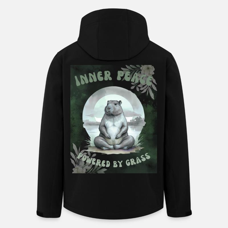 Inner Peace – Powered by Grass - Recycelte Männer Softshell-Jacke von Stanley/Stella - Schwarz