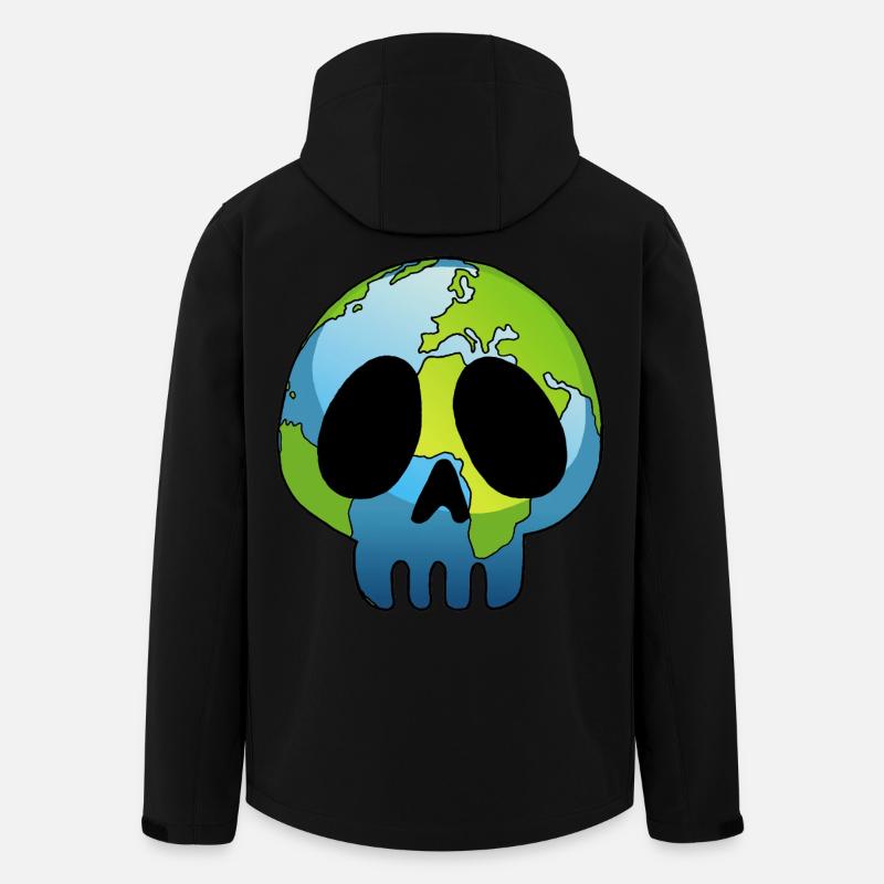 Schädel des Planeten Erde - Recycelte Männer Softshell-Jacke von Stanley/Stella - Schwarz