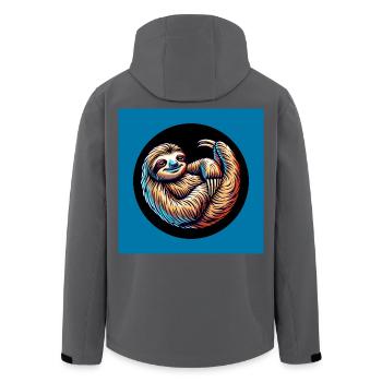Cool bleiben immer mit der Ruhe - Recycelte Männer Softshell-Jacke von Stanley/Stella - Schwarz - Hinten - AI Model Male 185 light (185cm)