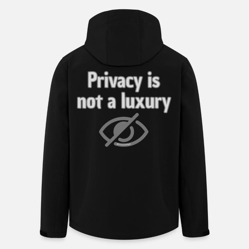Privacy Not Luxury -Top-Statement für Privatsphäre - Recycelte Männer Softshell-Jacke von Stanley/Stella - Schwarz