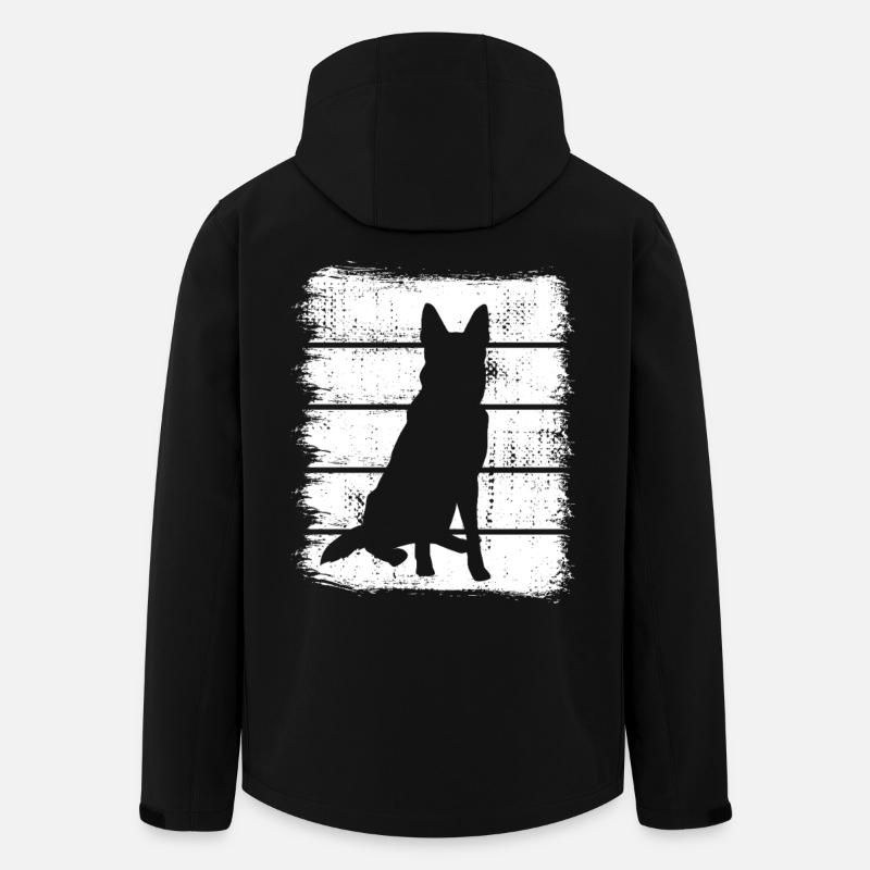 German Shepherd Sketch - Men’s Recycled Softshell Jacket by Stanley/Stella - black