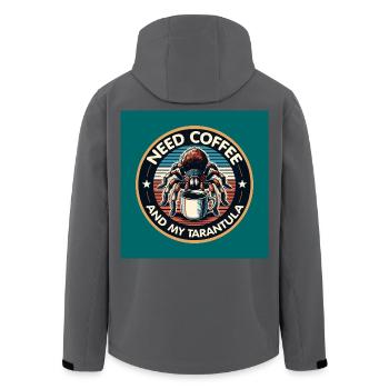 J’ai juste besoin de café et de ma tarentule araignée - Veste softshell homme en polyester recyclé Stanley/Stella - noir - Dos - AI Model Male 185 light (185cm)