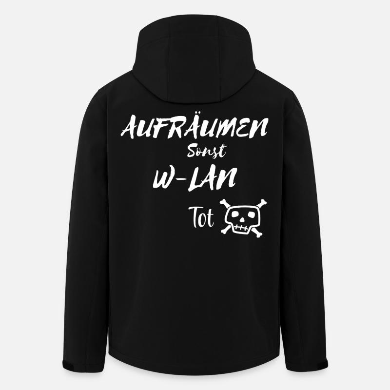 Kreativer Totenkopf mit Textmotivation - Recycelte Männer Softshell-Jacke von Stanley/Stella - Schwarz